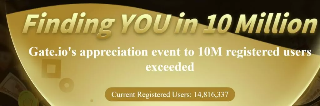10 Million Users Registered On Gate Io