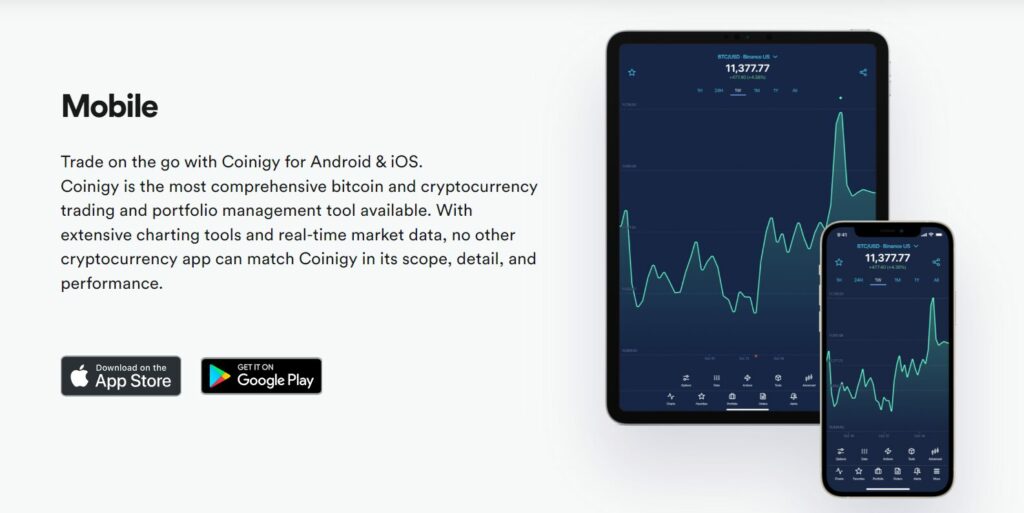 Coinigy Mobile App