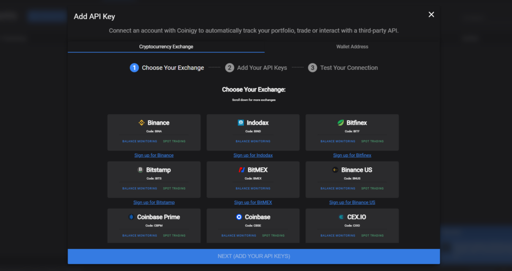 Step 2 Connect Your Exchange
